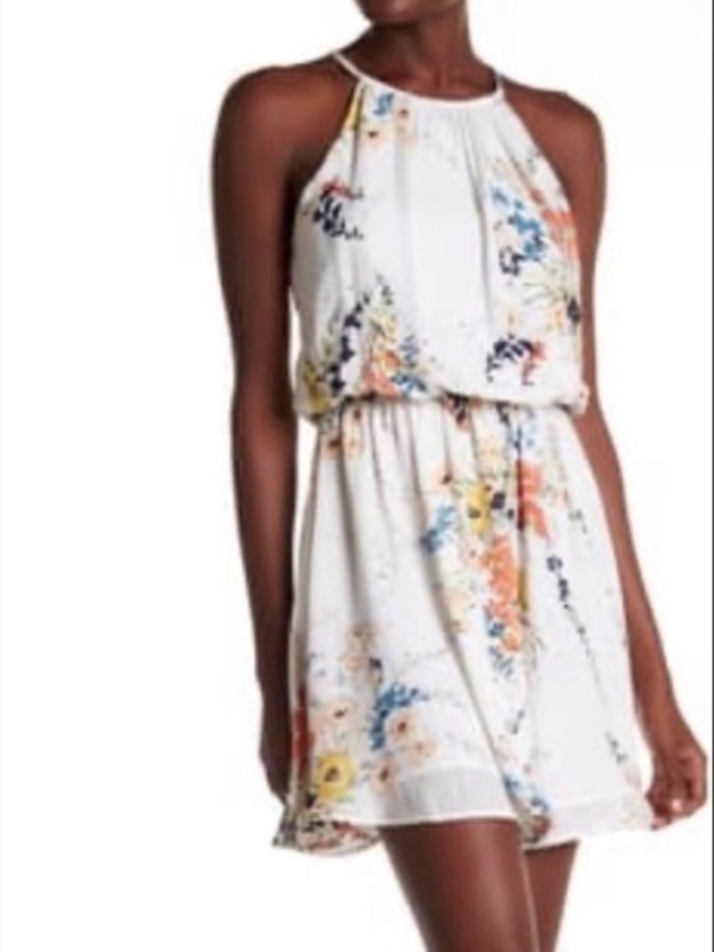 Joie Floral Halter Mini Dress